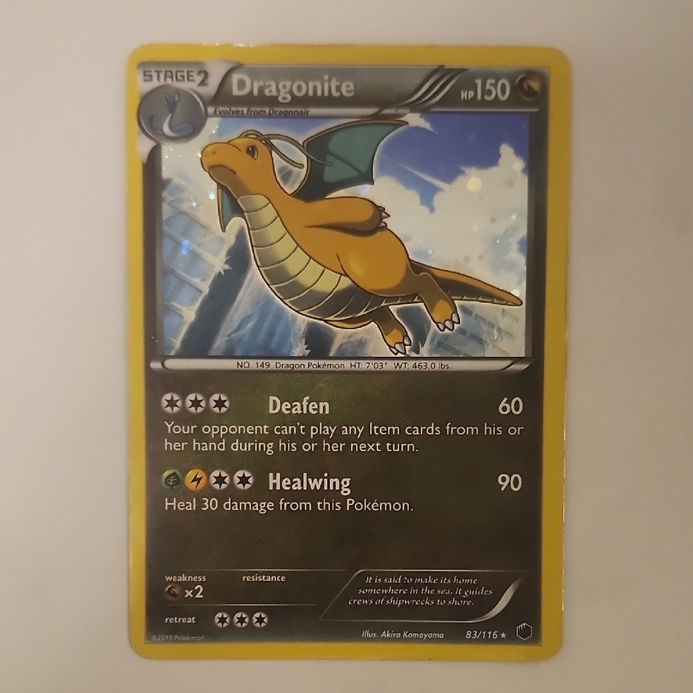 Dragonite - 83/116 - Pokemon Plasma Freeze Reverse Holo Rare